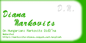 diana markovits business card